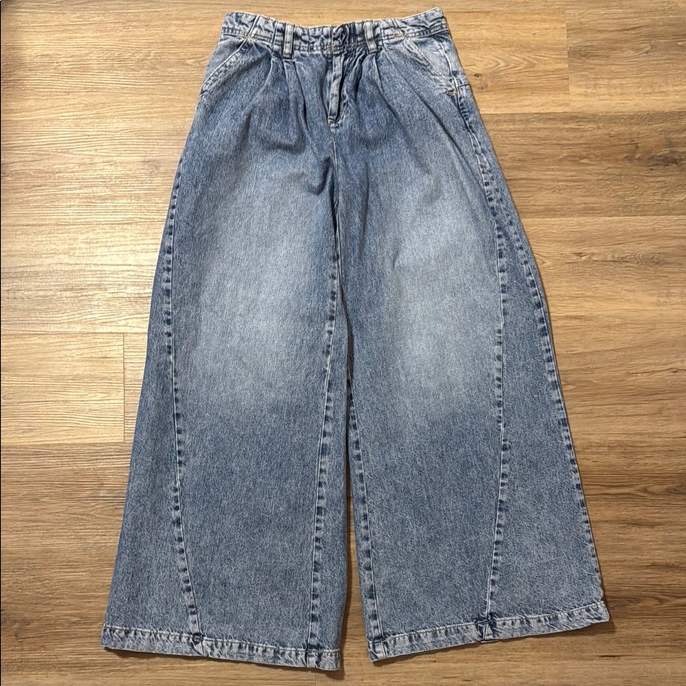 We The Free Blue Wide Leg Jeans